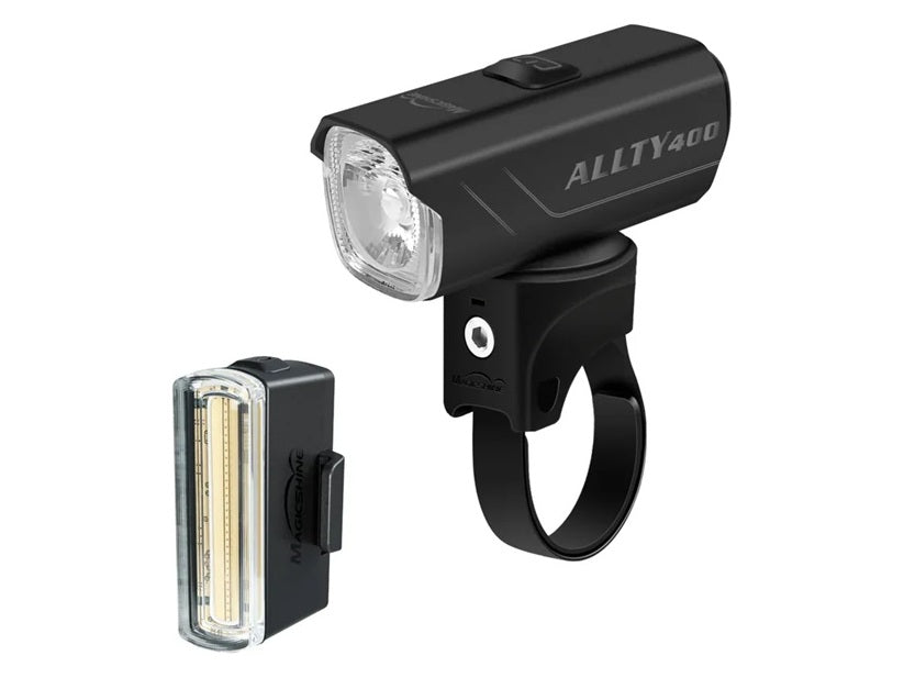 MagicShine Allty 400 and SeeMee 20 Combo bicycle lights.