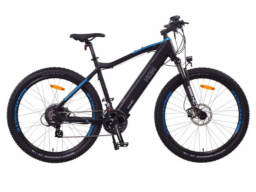 The NCM M3 is an entry-level e-mountain bike that doesn’t compromise on high-quality components.