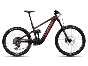 The Santa Cruz Vala AL 70 e-mountain bike delivers precision and power with RockShox suspension and a Bosch Performance drive unit.